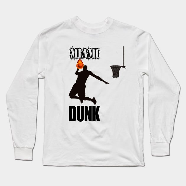 Miami heat basketball fans Long Sleeve T-Shirt by Egy Zero